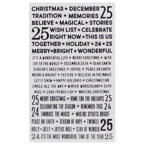 TH94194 - Tim Holtz® Idea-ology™ - Remnant Rubs - Christmas Tiny Text